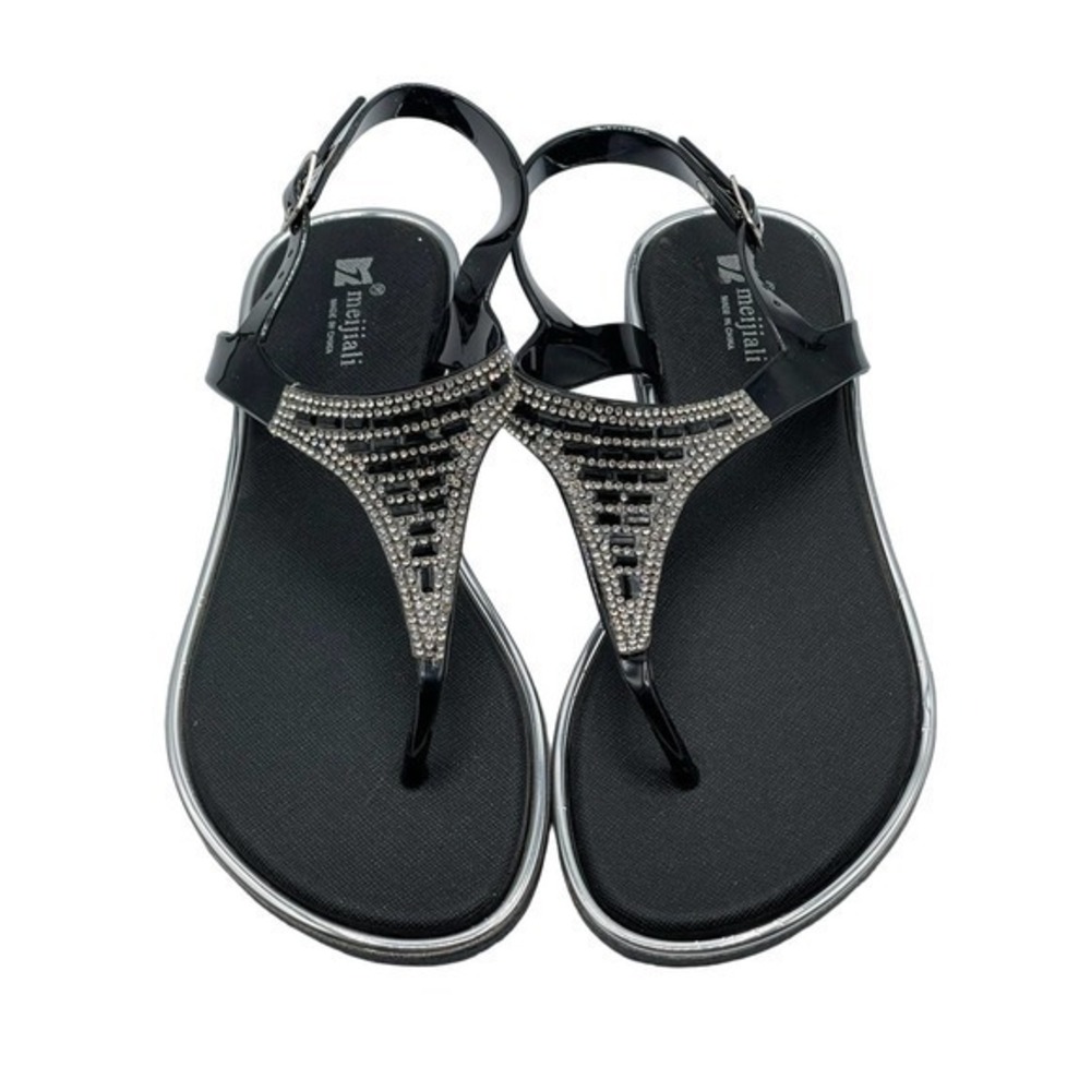 Hannah Rosanna Black Rhinestone Sandal - Women‎ Size 38